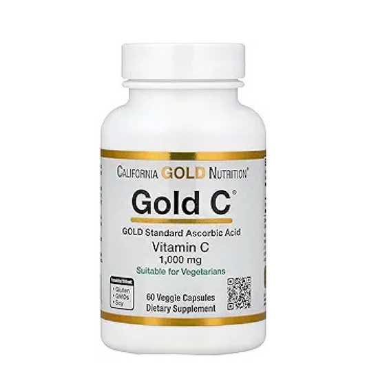 California Gold Nutrition C, Vitamin C, 1000 mg Veggie Capsules, 60 Count