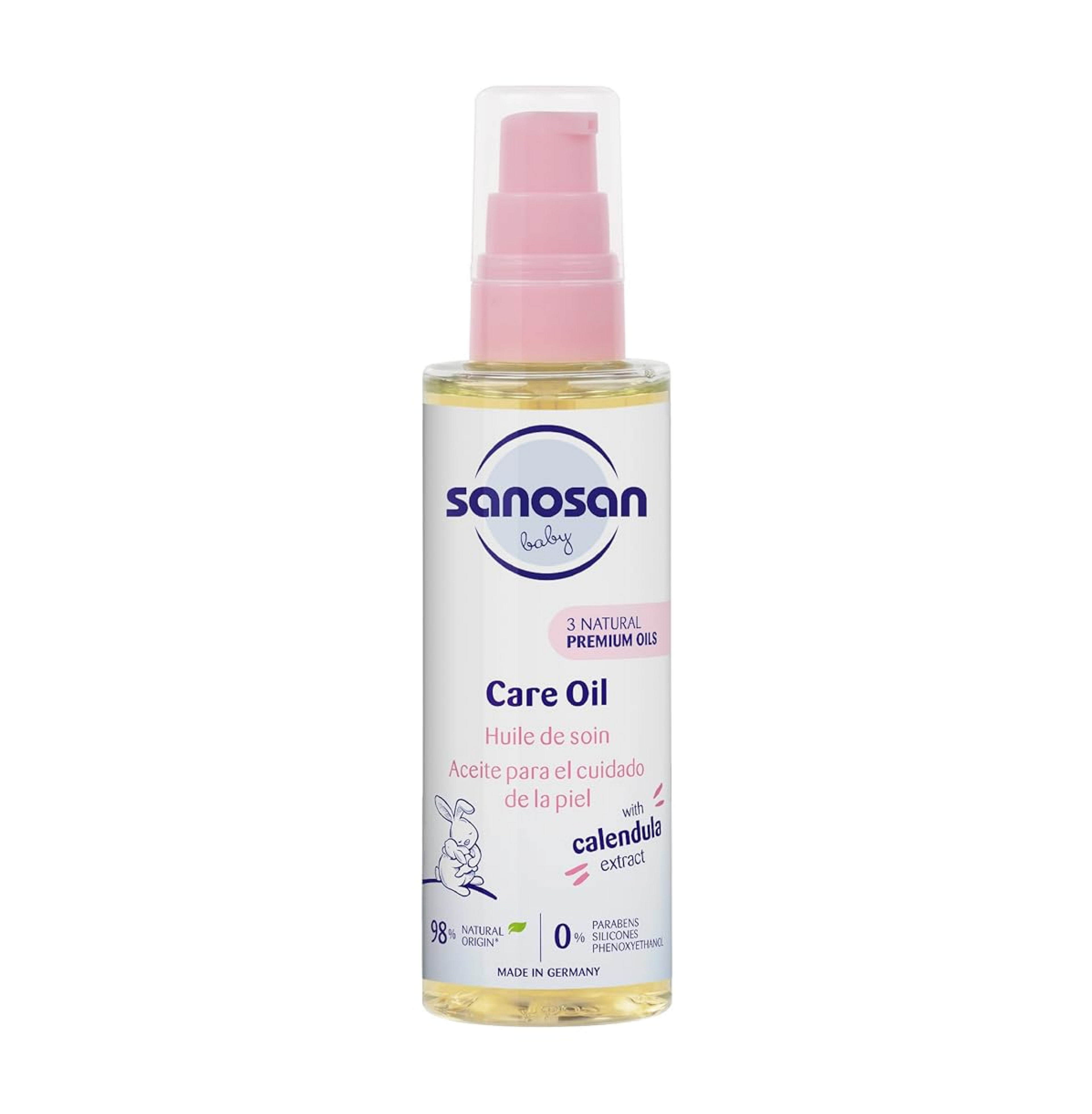 Sanosan Baby Care Oil | With Almond Oil, Organic Olive oil & Sunflower Seed Oil | Biodegradable - 100ml