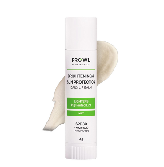 PROWL by Tiger Shroff Lipbalm For Men Brightening Dark Lips with Kojic Acid & Niacinamide | SPF 30 PA+++ Daily Lip Balm For Lightening Pigmented Dry Lips | Pigmentation Removal Care | Mint, 4g