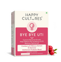 Happy Cultures Bye Bye UTI - Nutritional Supplement with D-Mannose, Cranberry Extract & Probiotics - Fast-Acting Relief & Prevention for UTI - 15 x 2g (Sachets)