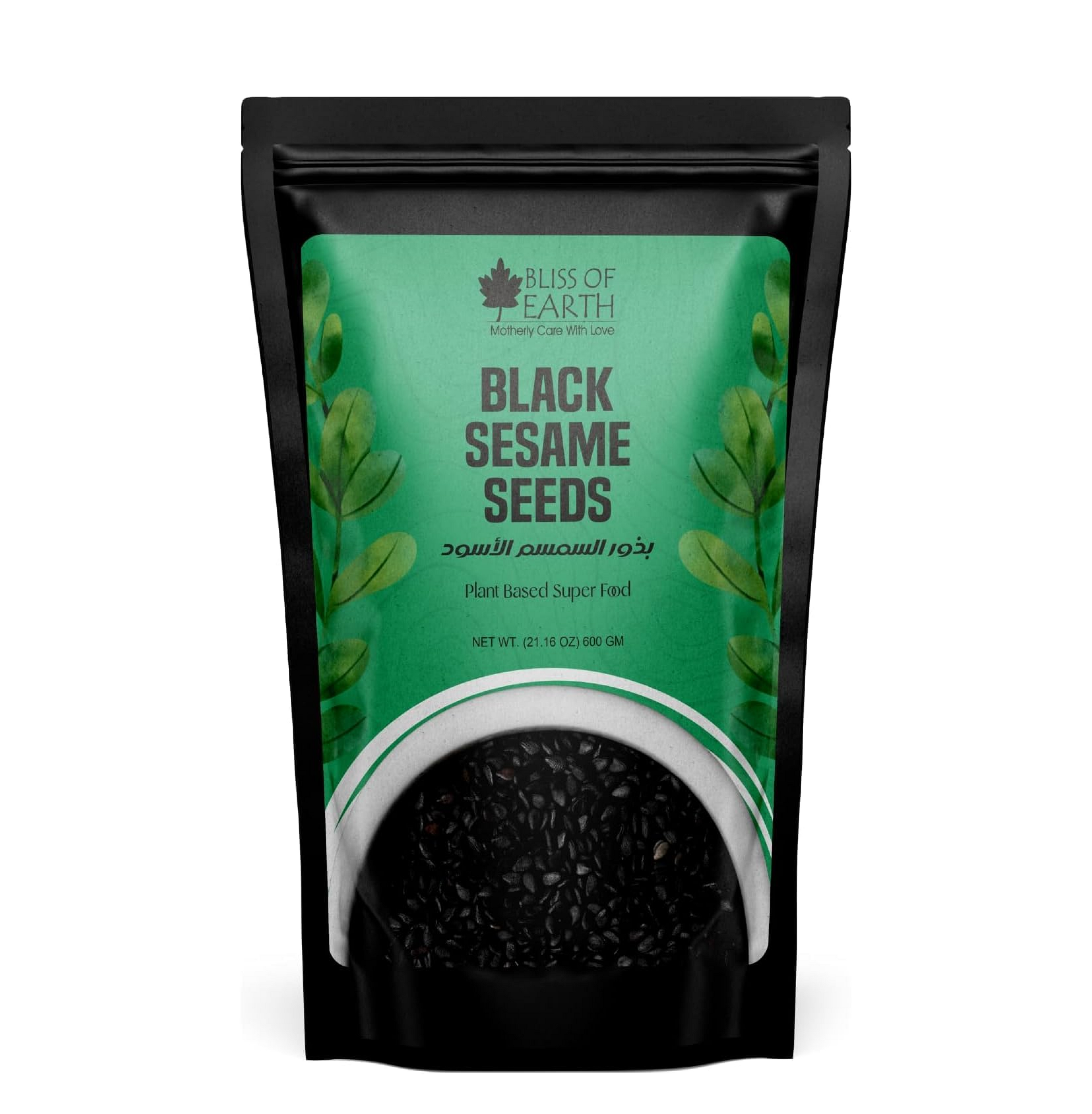 Bliss of Earth 500gm unhulled Black Sesame Seeds, Kaale Til, Fresh & Organic Fully Fiber Rich Great for Cooking & Baking