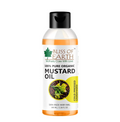 Bliss of Earth Mustard Oil for Hair, 100% Pure Organic & Hexane Free, Organic Mustard Oil, Cold Pressed, Baby-Friendly, Antibacterial, 100ml,
