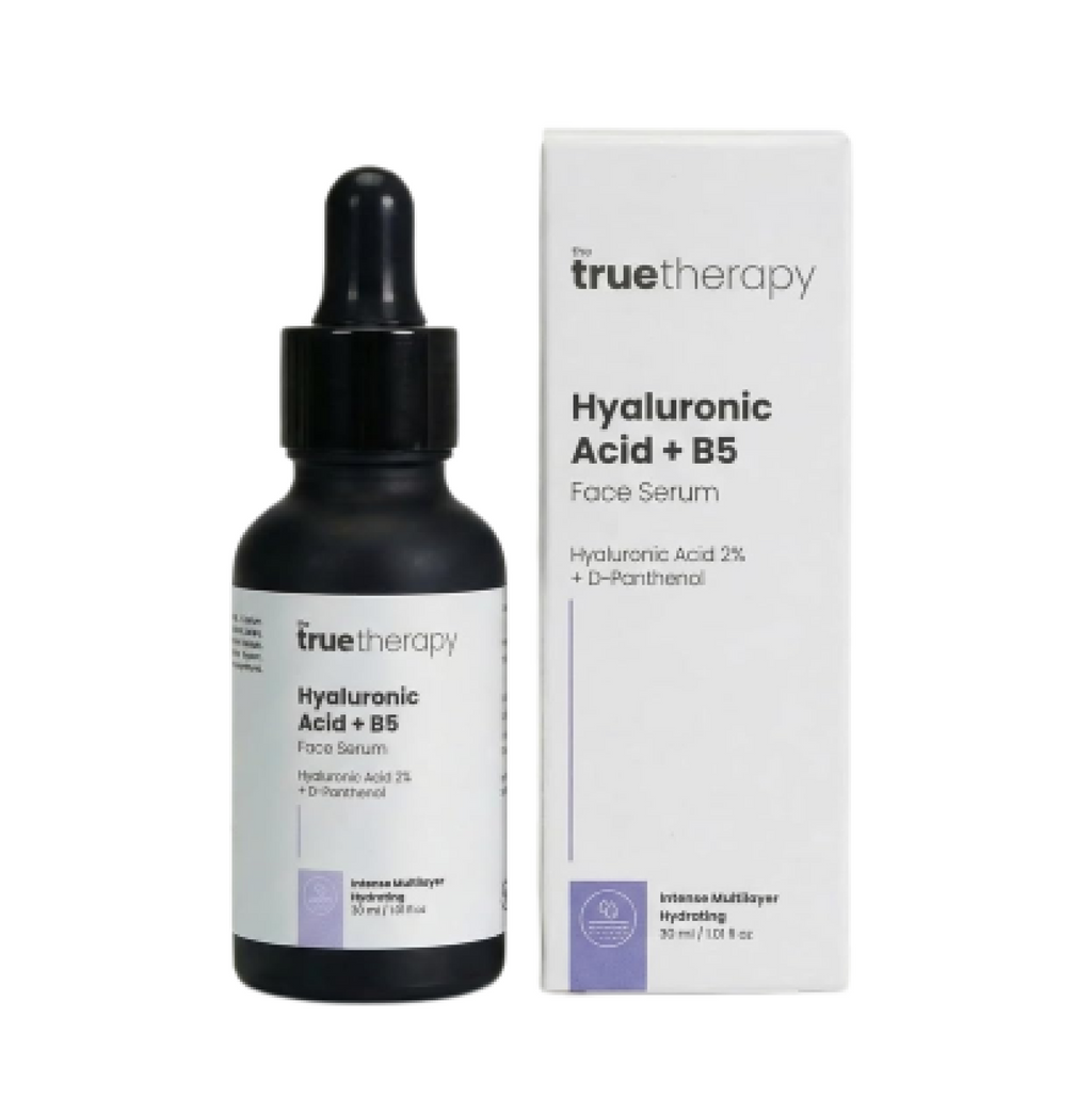 The True Therapy 2% Hyaluronic Acid Serum with Pro-Vitamin B5 - Intense Multi-layer Hydration - Probiotics Xylitol, Dewy Looking Skin, Moisturize, Plump Skin, Reduce Wrinkles, Anti-Aging Serum â€“ 30 ml