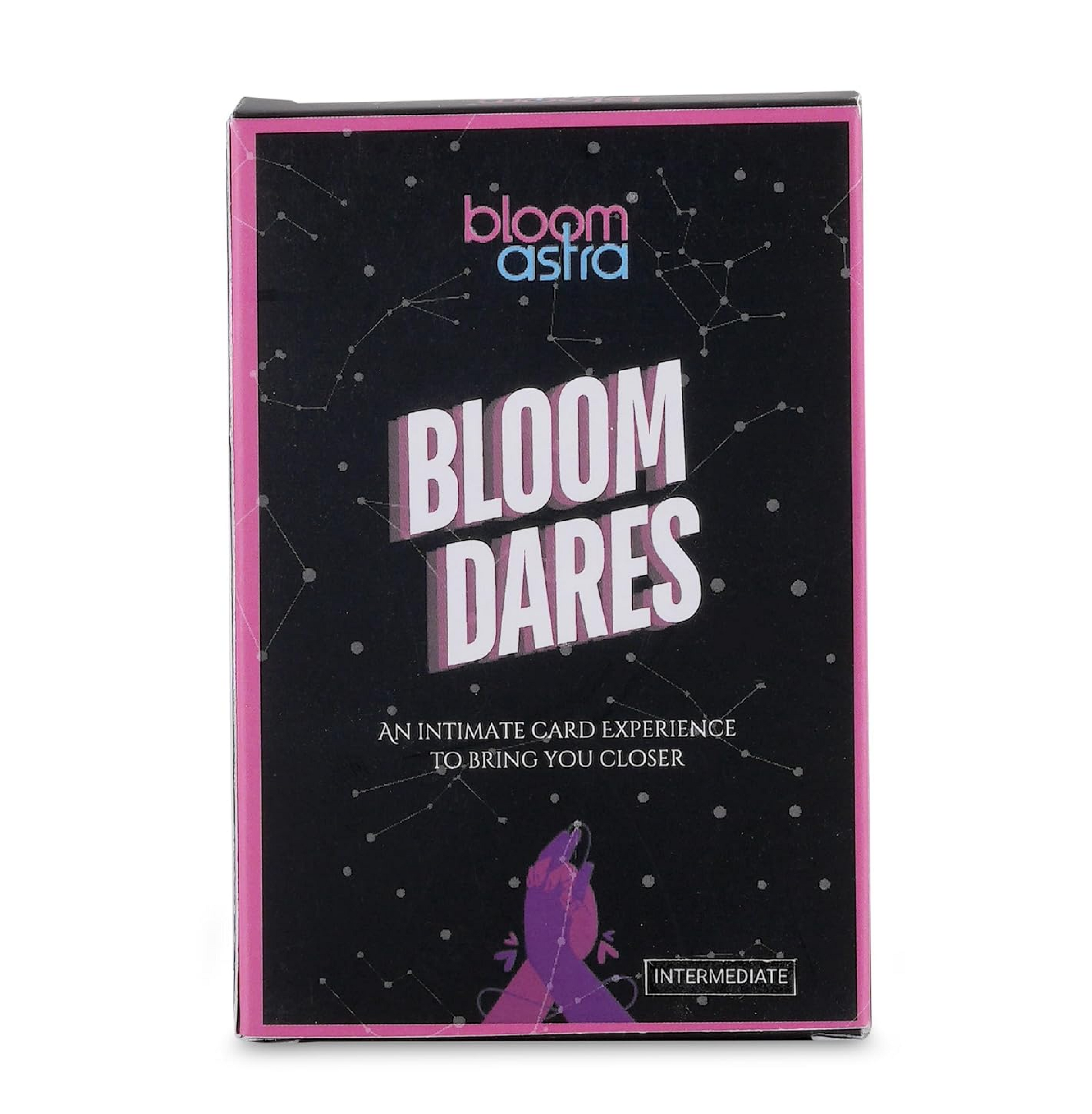 Bloomastra Bloom Dares Card Game for Couples | 24 Cards | 6 Fun Categories Great Conversations & Fun Challenges for Date Night Romantic Gift for Couples (Intermediate)