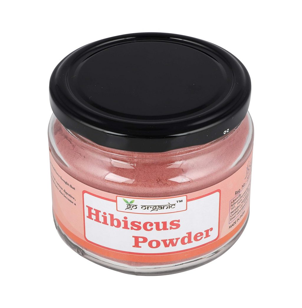 Go Organic Hibiscus Powder For Skin And Hair - 150 g(Glass Jar Packing)