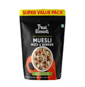 True Elements Muesli Nuts & Berries 700g - With 14% Millets, Almonds & Cranberries | Muesli Nuts Delight | Breakfast Cereal | 100% Wholegrain