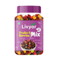 Livyor 7 in 1 Dried Fruits and Berry Mix for eating | Good Source of Fibre | Dried Cranberries | Pineapple | Pamelo | Papaya | Blueberries | Strawberries | Mango | Fruits & Berry Blast | Berries dry fruits | Berries fresh | Pack of 1