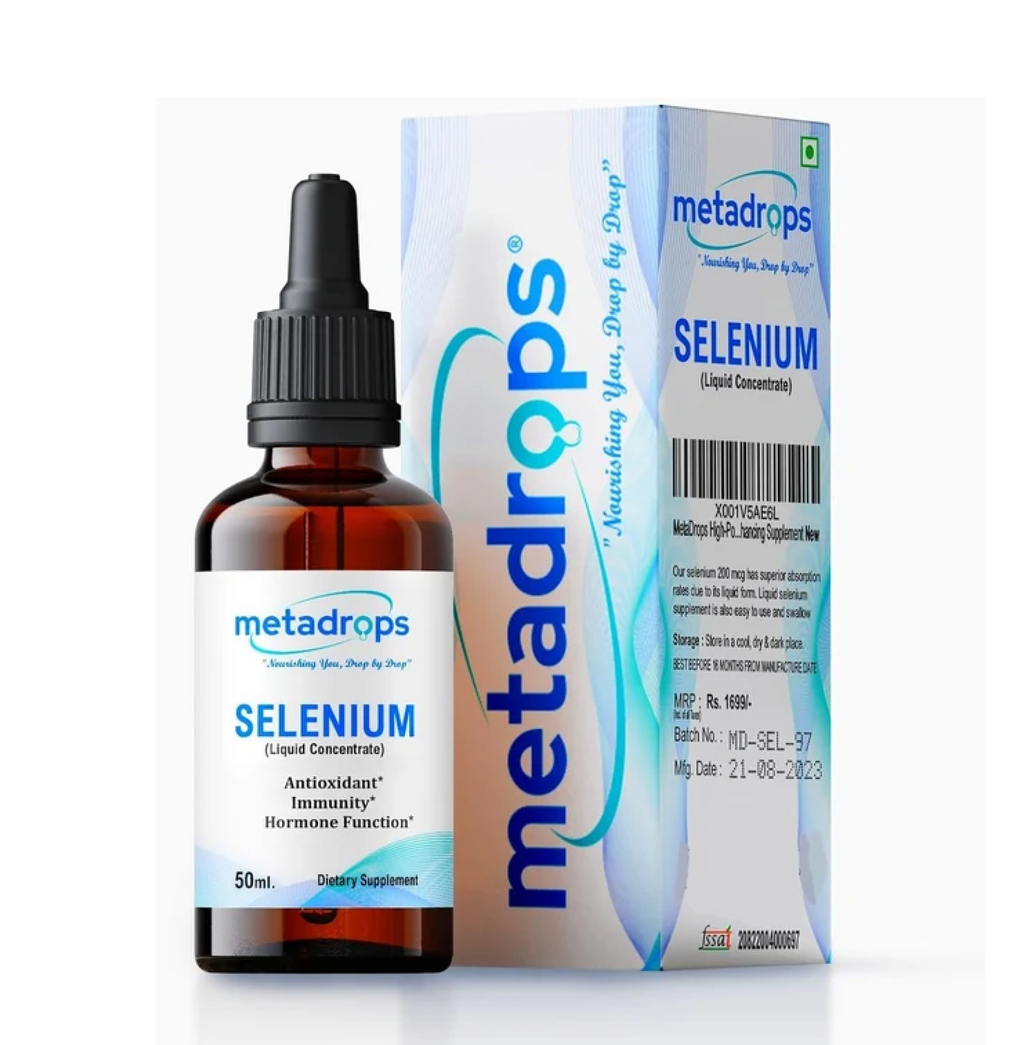 METADROPS High-Potency Selenium Liquid Concentrate Drops - 100 Servings of Essential Trace Mineral Support - Immune, Antioxidant Rich, and Wellness Supplement