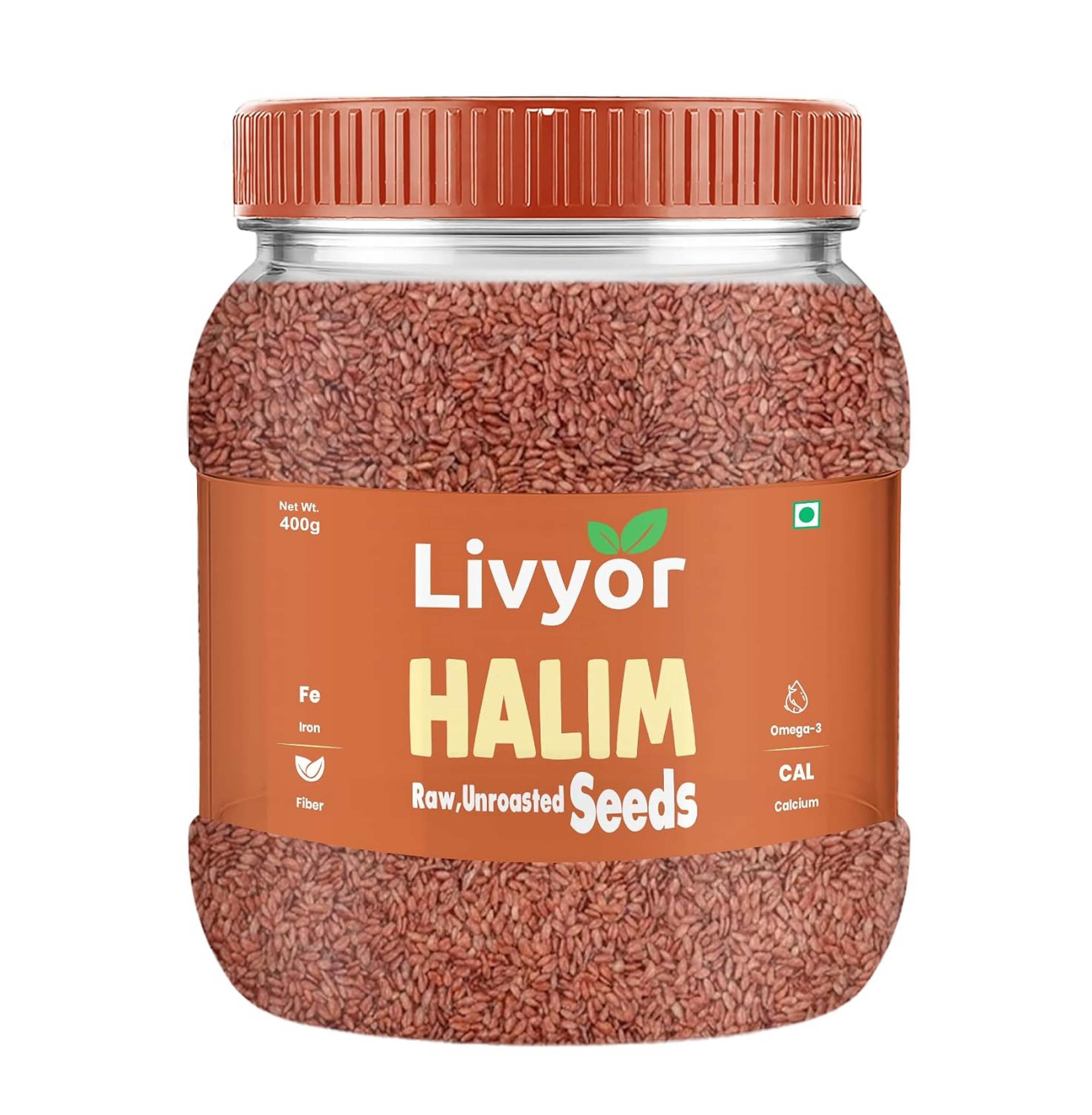 Livyor Premium Halim Seeds for eating - 400 g | Aliv seeds | Garden Cress Seeds | High in Fibre | Helps in hair growth | Rich in Omega 3 | Raw and Natural | Immunity Booster Super food | Pack of 1