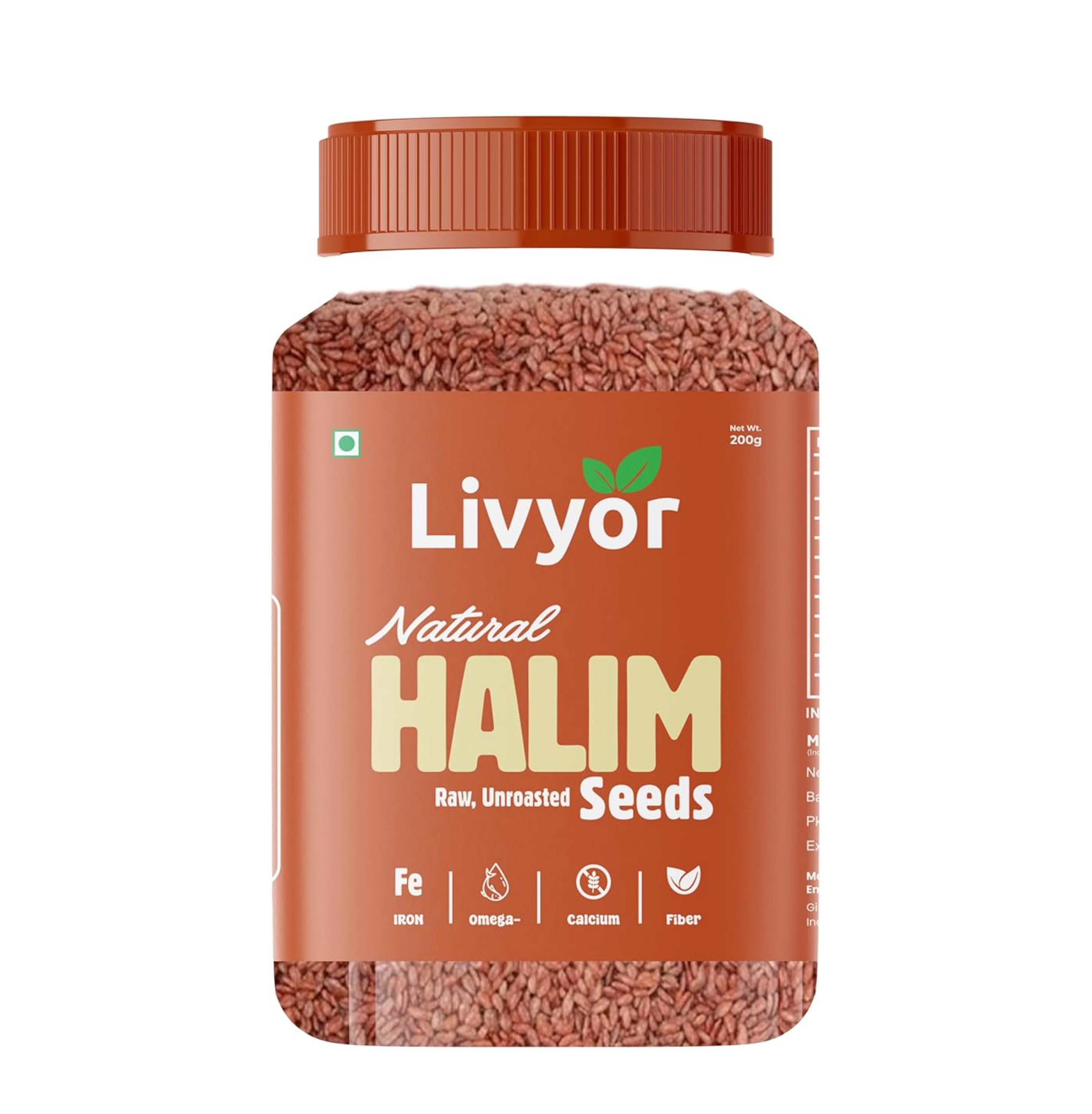 Livyor Premium Halim Seeds for eating - 200g | Aliv seeds | Garden Cress Seeds | High in Fibre | Helps in hair growth | Rich in Omega 3 | Raw and Natural | Immunity Booster Super food