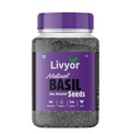 Livyor Raw Basil Seeds for eating - 200g | Sabja Seeds | Tukmaria | Reduces Body Heat | High in Omega-3, Fibre & Plant Protein | Natural Superfood for Weight Management, Digestion & Hydration | Pack of 1