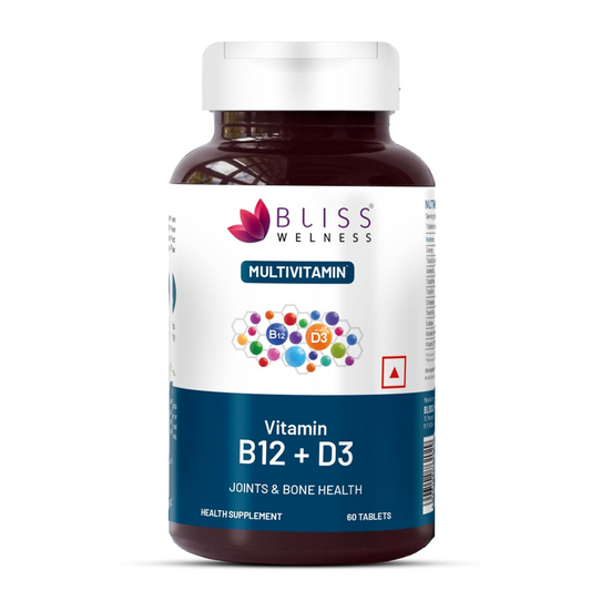 Bliss Welness VitaBliss B12+D3 Multivitamin - 60 Tablets