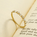 14k Solid Gold Marquise Band Ring, Unique Marquise Ring, Half Eternity Marquise Moissanite Wedding Band, Vintage Wedding Band Stacking Ring