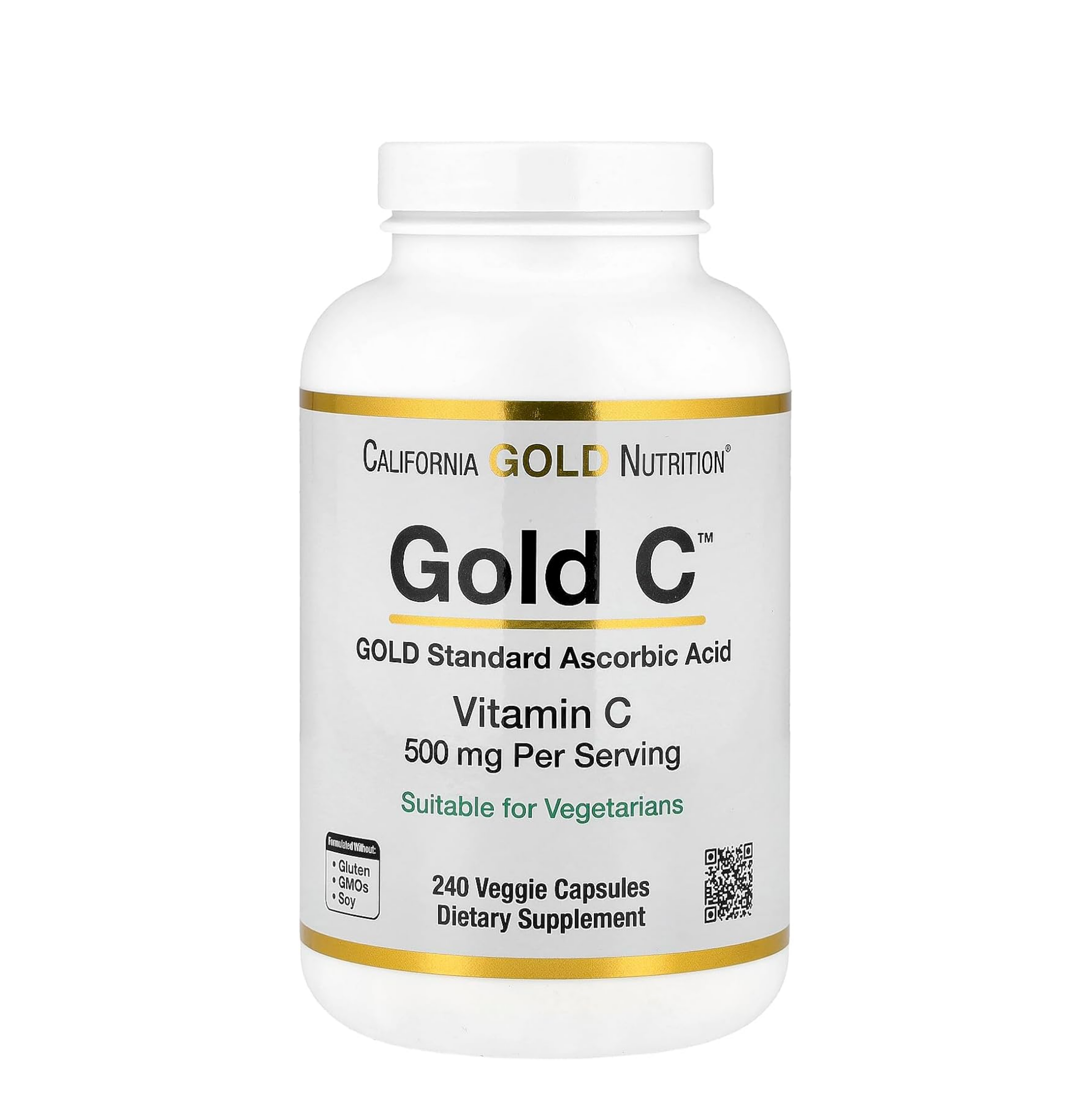 California Gold Nutrition, Vitamin C, Quali-C, 500 mg, 240 Veggie Caps