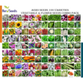 Aero Seeds 100 varieties (50 flower and 50 vegetable) seeds combo pack with instruction manual.