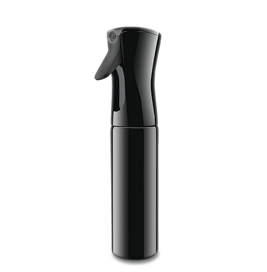 (Black, 300ml) Refillable Empty Mist Water Spray Bottle for Taming Hair in Morning, Hairstyling, Plants, Pets (Black, 300ml)
