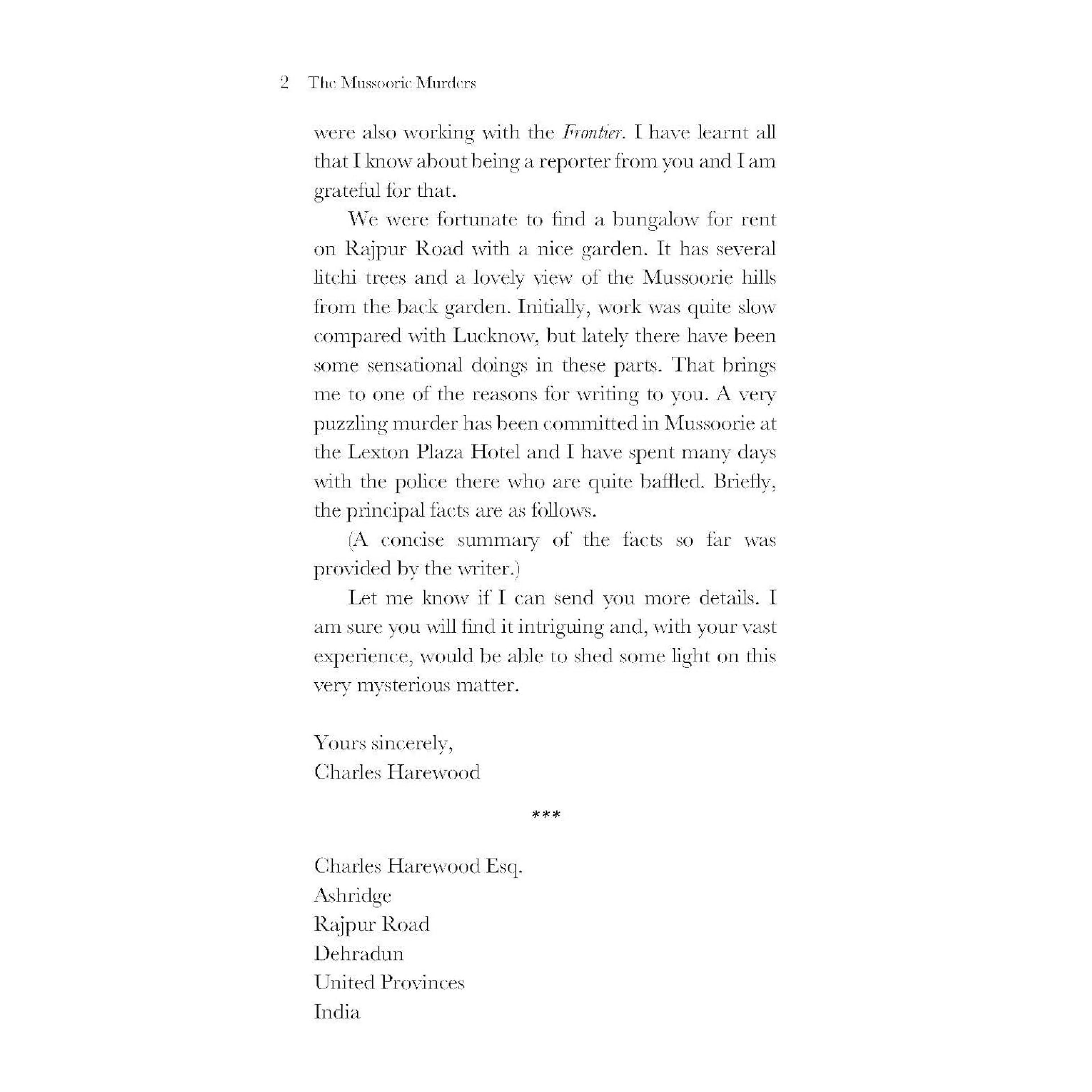 The Mussoorie Murders Paperback