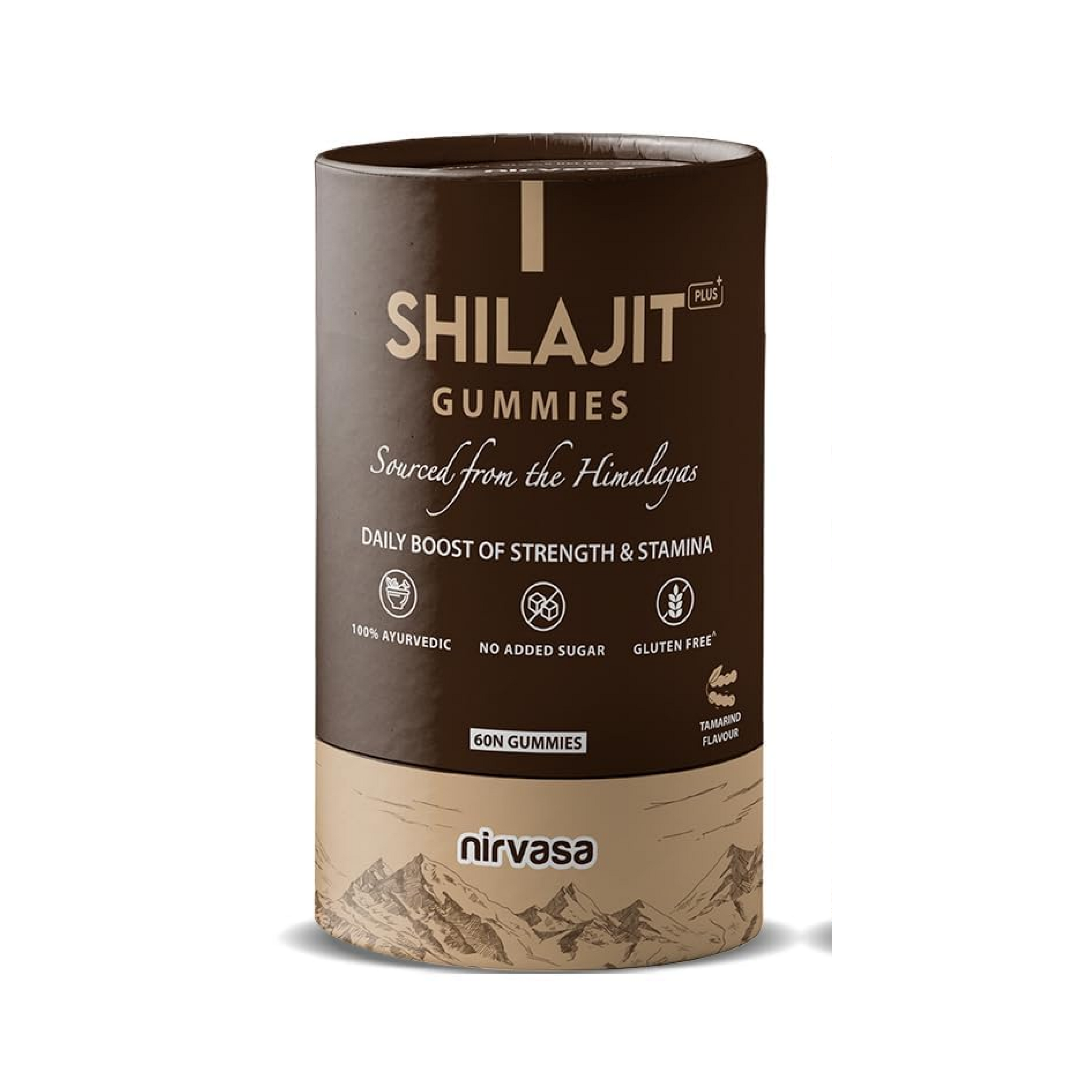 Nirvasa Shilajit/Shilajeet Plus Gummies (2x60 Gummy) | Sugar-Free Energy, Stamina & Endurance Booster | Supports Strength, Immunity & Muscle Recovery | With Fulvic Acid & Essential Nutrients