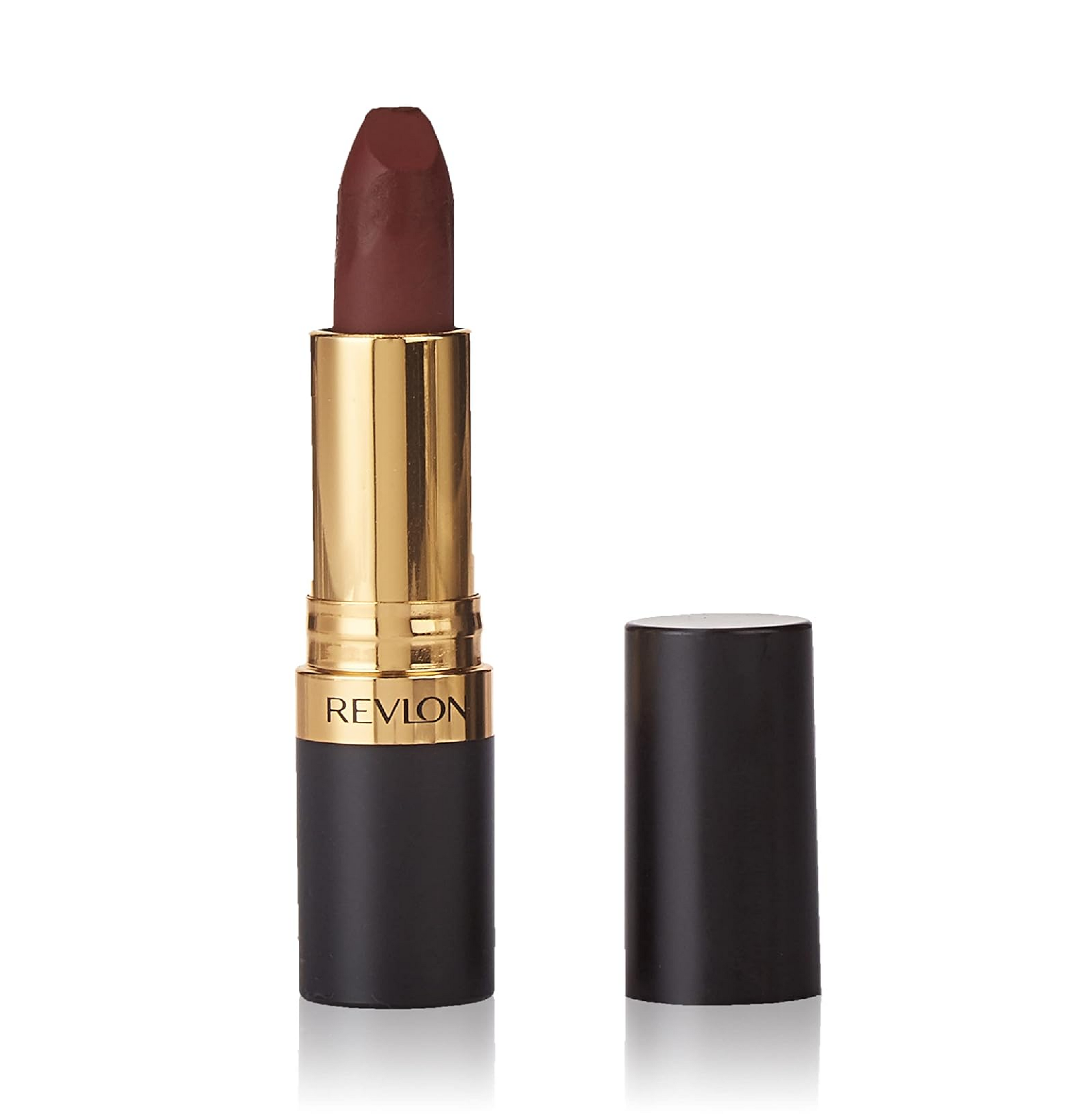 REVLON Super Lustrous Matte Lipstick, 80% Conditioning Ingredients, intance color, Waterproof, Long-Lasting, 100% Vegan Lipstick, Dashing brown (436), 4.25 gm