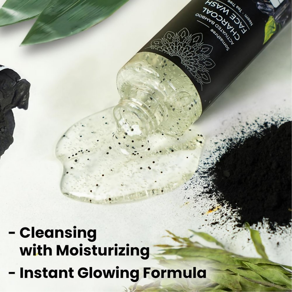 Pureus Herbals Somashree Activated Bamboo Charcoal Face Wash