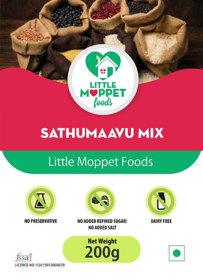 Little Moppet Foods Sathumaavu Mix for Babies - Free from Added Salt and Sugar with 13 Ingredients