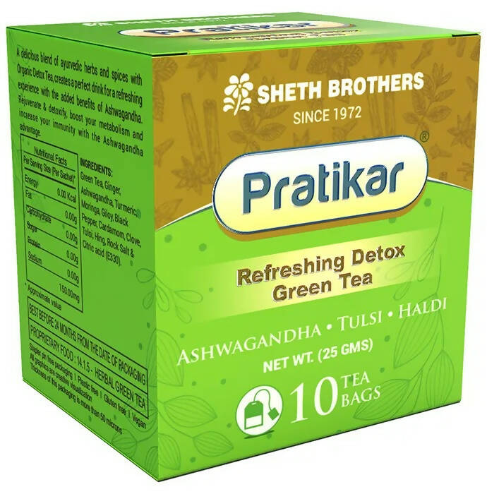 Sheth Brothers Pratikar Refreshing Detox Green Tea Bag