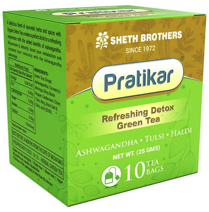 Sheth Brothers Pratikar Refreshing Detox Green Tea Bag