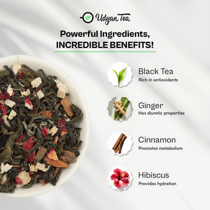 Udyan Tea Hibiscus Spice Green Tea