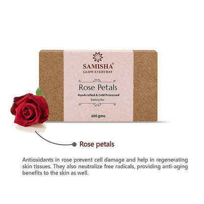 Samisha Organic Rose Petals Anti Aging Bathing Bar