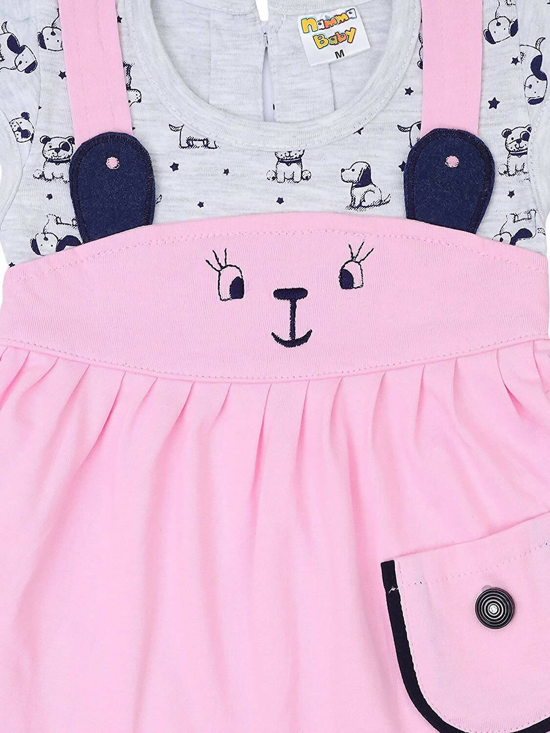 NammaBaby Baby Girl's A-Line Mini Frock Dress - Pink