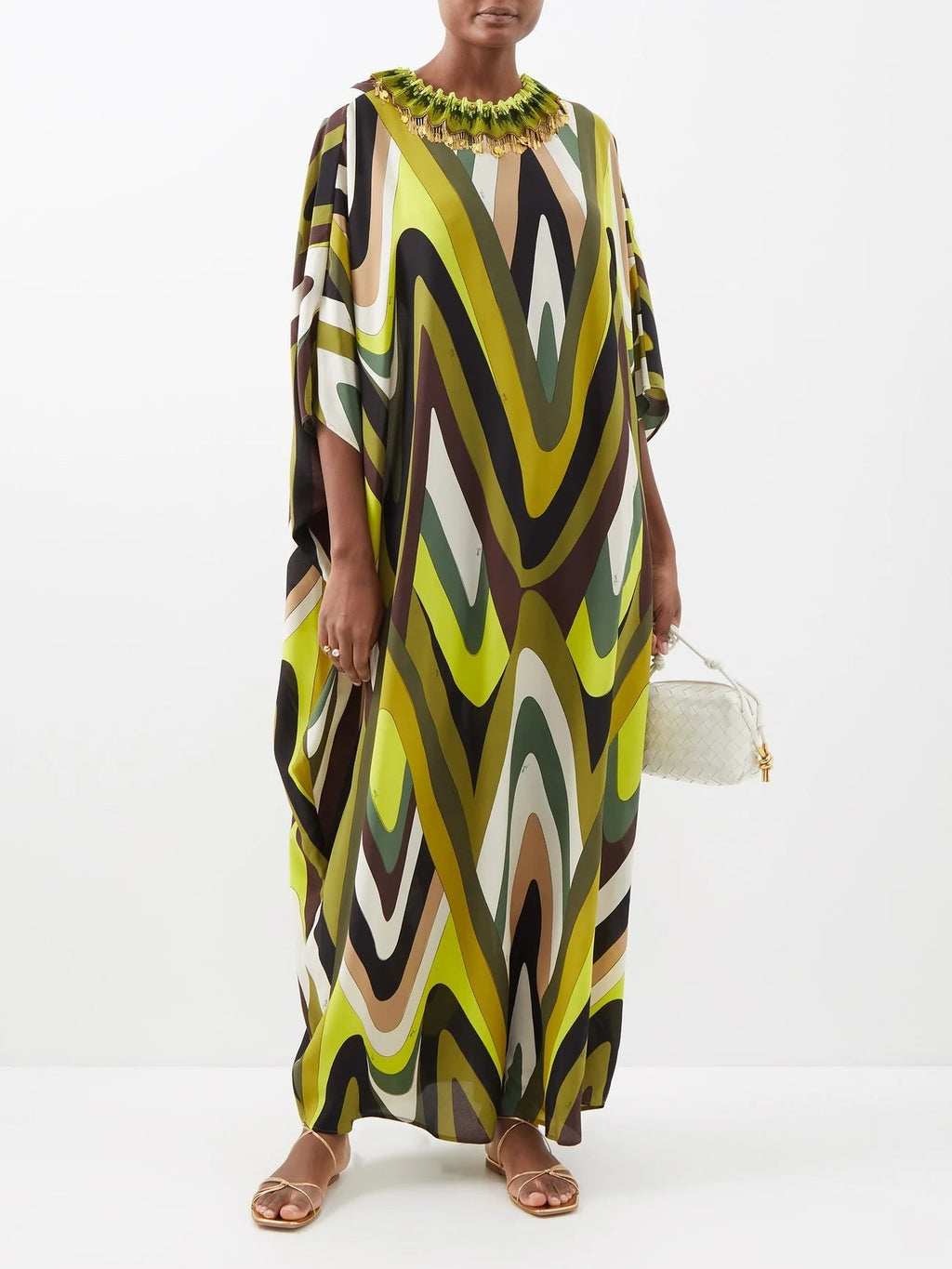 Designer Silk Crepe kaftan, Caftan Gift For Women's