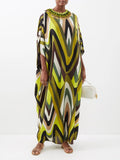 Designer Silk Crepe kaftan, Caftan Gift For Women's