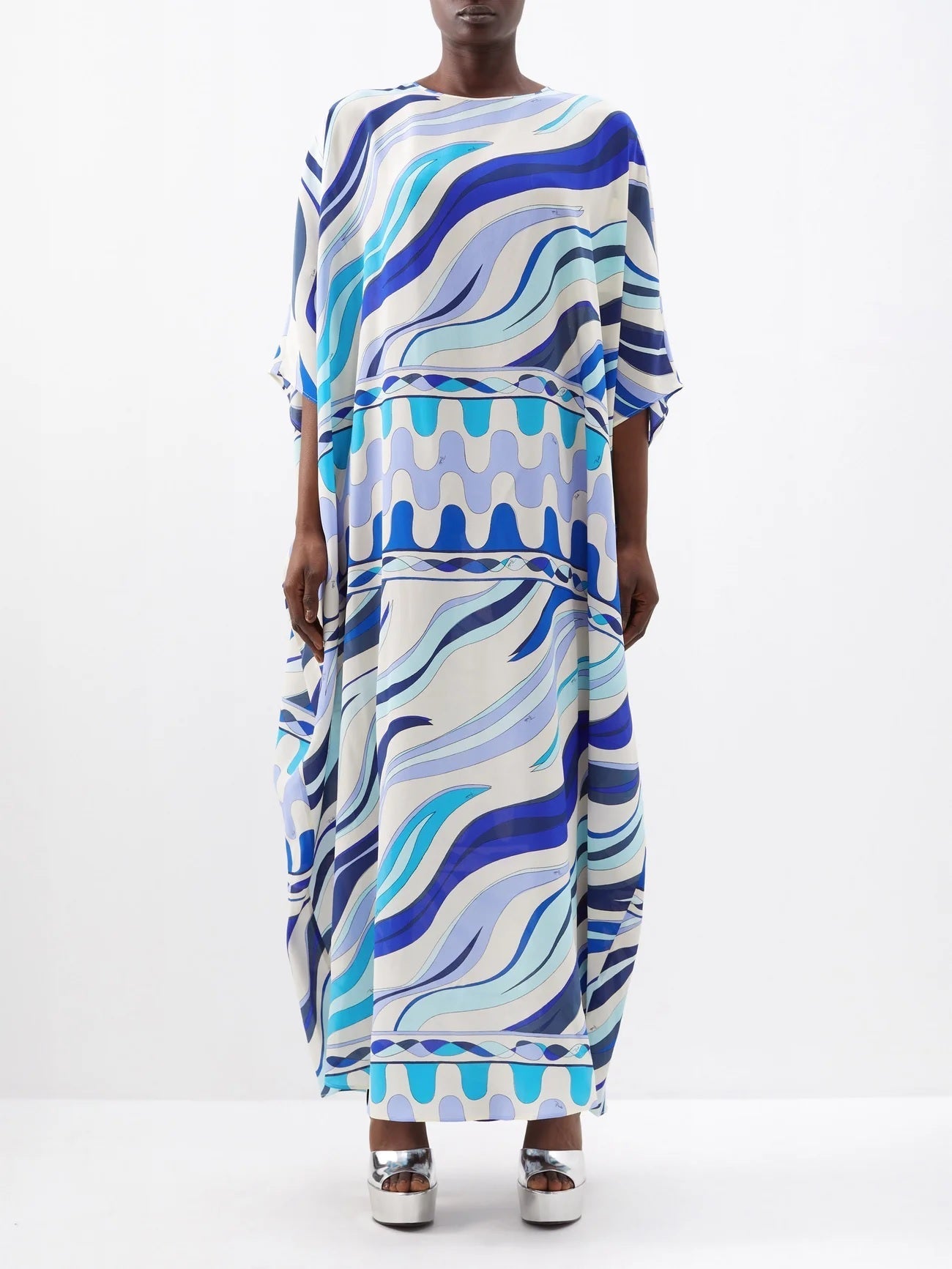 Designer Silk Crepe Kaftan, Caftan For Women's