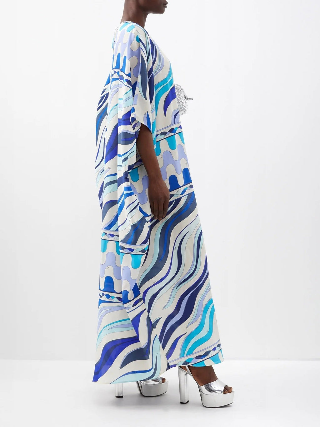 Designer Silk Crepe Kaftan, Caftan For Women's