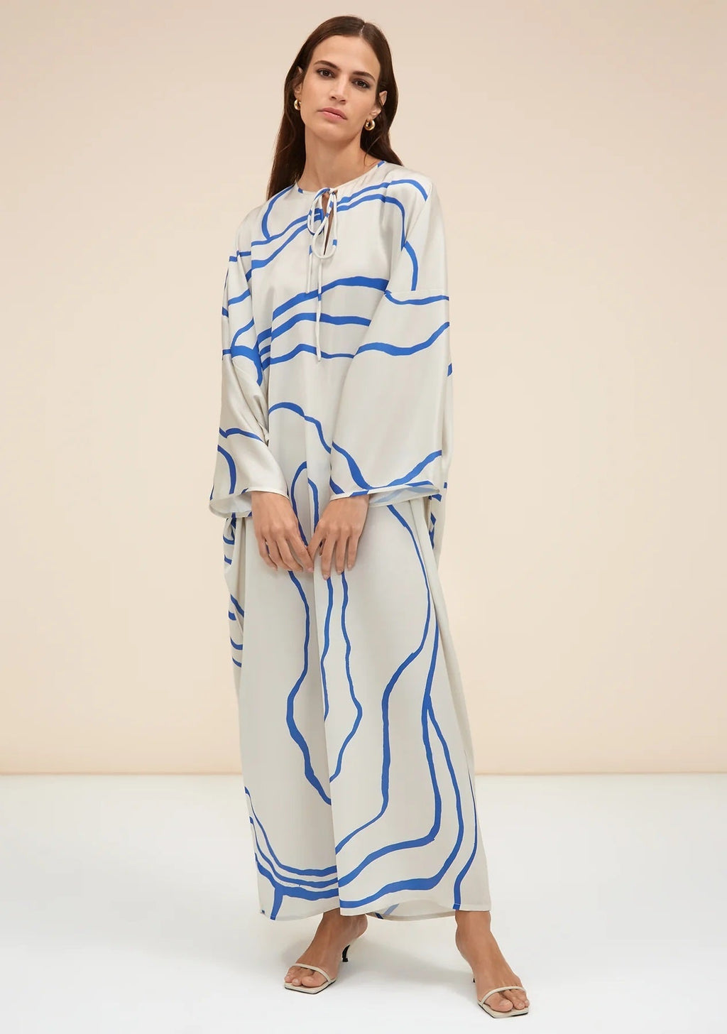Organza Silk Digital Printed Caftan For Women's Long Kaftan