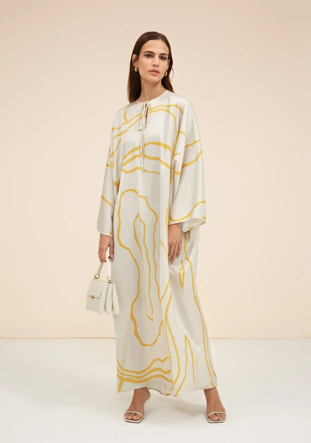 Organza Silk Digital Printed Caftan For Women's Long Kaftan