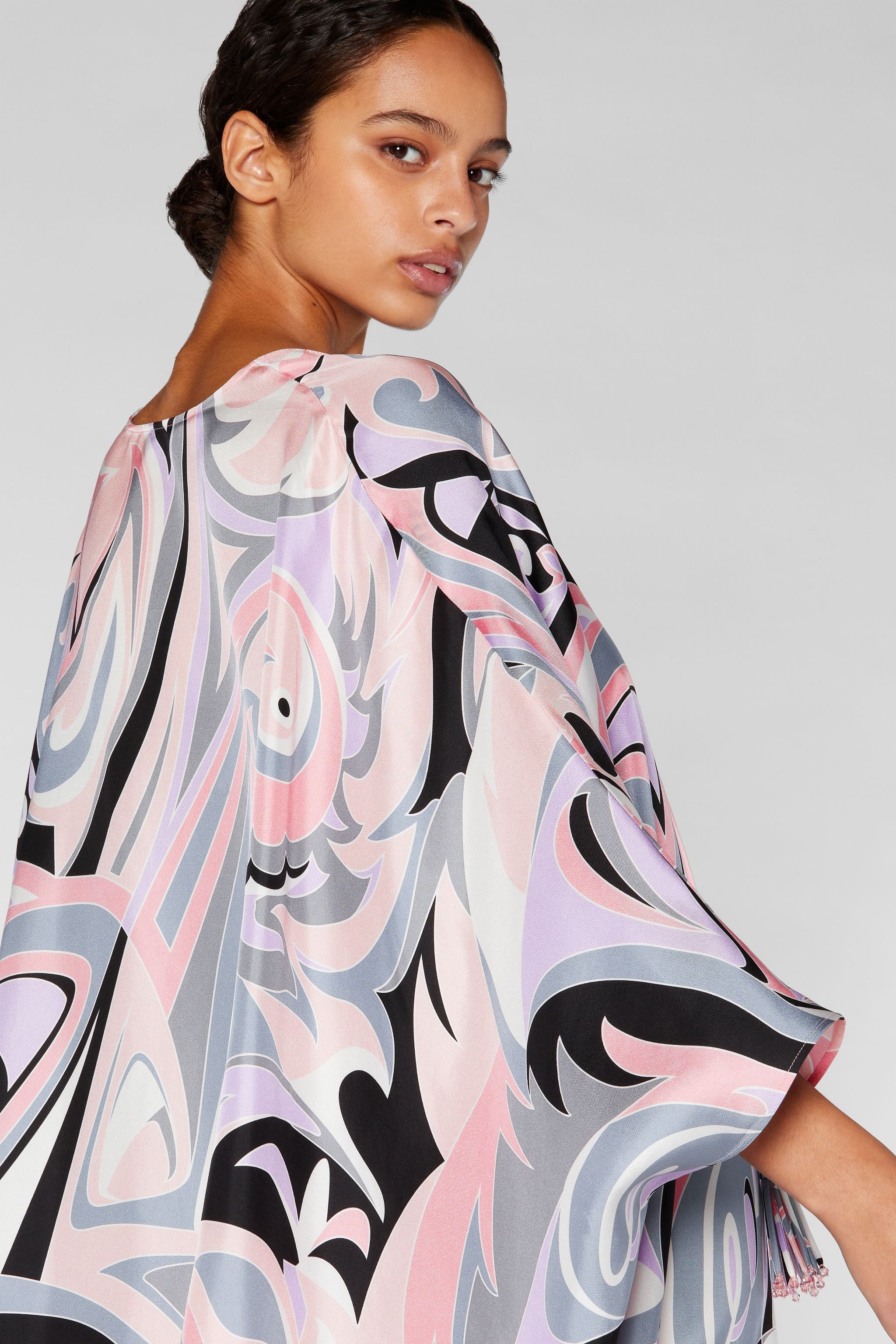 Silk Satin Kaftan For Women's Boho Kaftan Maxi Dress
