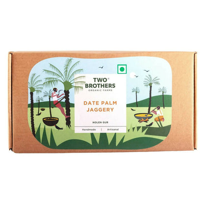 Two Brothers Organic Farms Date Palm Jaggery Solid, Pure Date Palm Sap