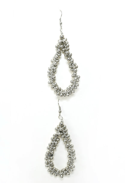 Mominos Fashion Johar Kamal Oxidised Silver-Plated Brass Finish Radha Kishan Long Necklace For Women