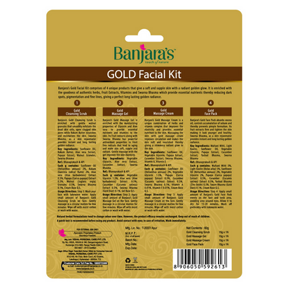 Banjara's Gold Facial kit