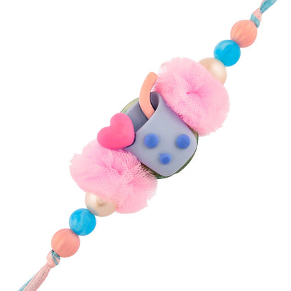 trueBrowns X Voylla Colourful Monkey Face Beaded Kids Rakhi For Kids