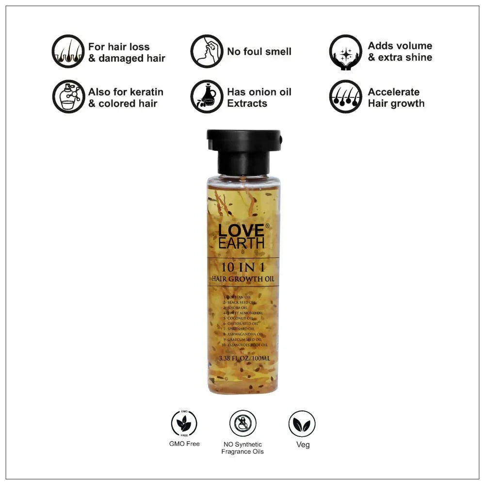 Love Earth 10 In 1 Hair Growth Oil -100 ml