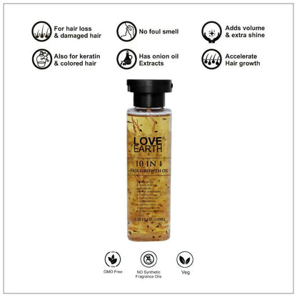 Love Earth 10 In 1 Hair Growth Oil -100 ml