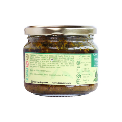 Tassyam Organics Green Chilli Pickle