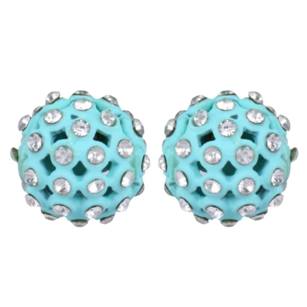 Trendoo Jewelry Gold-Polished Stylish Blue Studs
