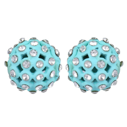 Trendoo Jewelry Gold-Polished Stylish Blue Studs