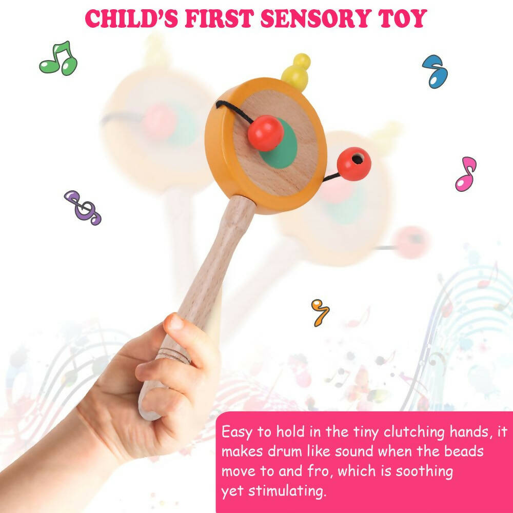 Matoyi Wooden Baby Flat Disk Rattle