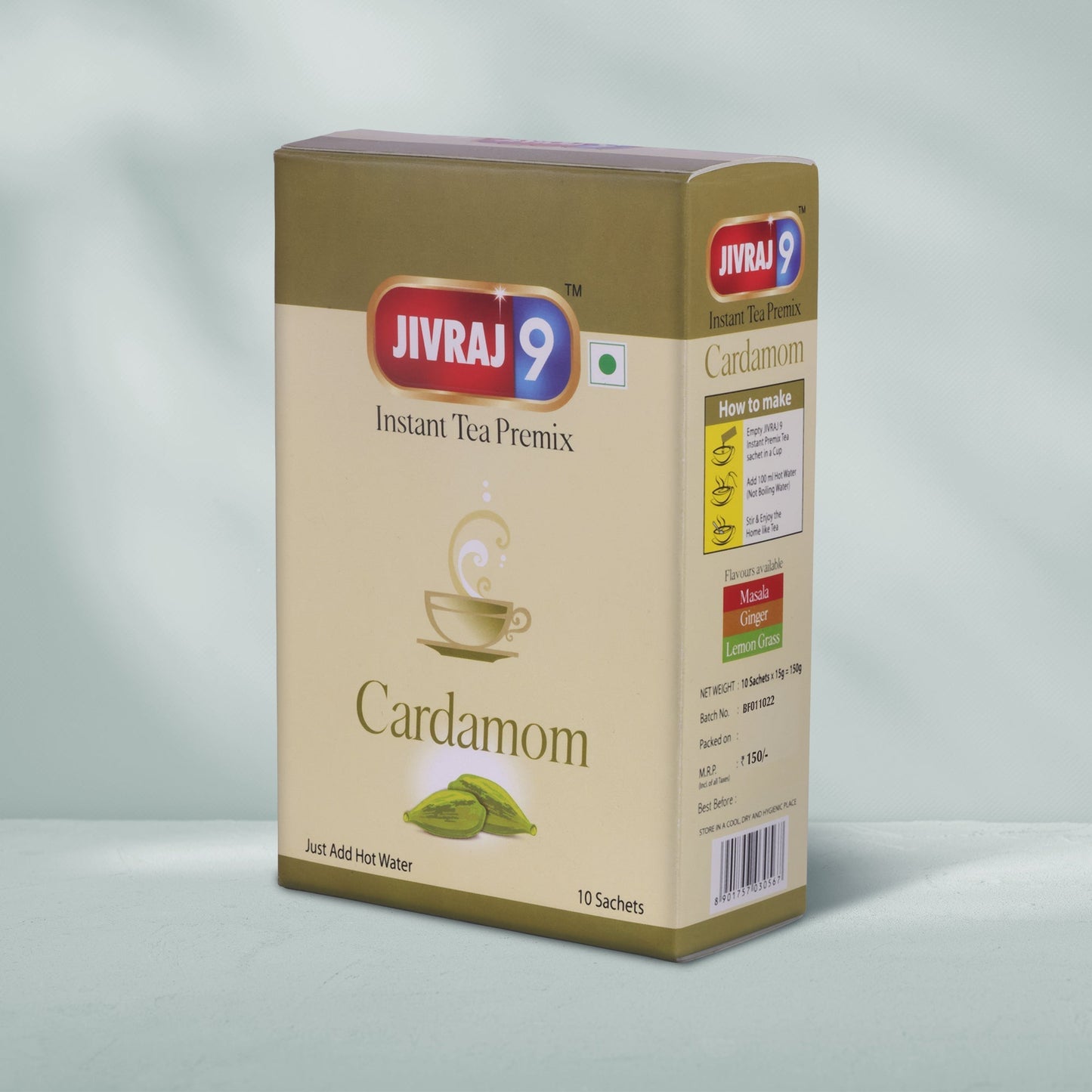 jivraj9 Tea Cardamom Premix Tea Box