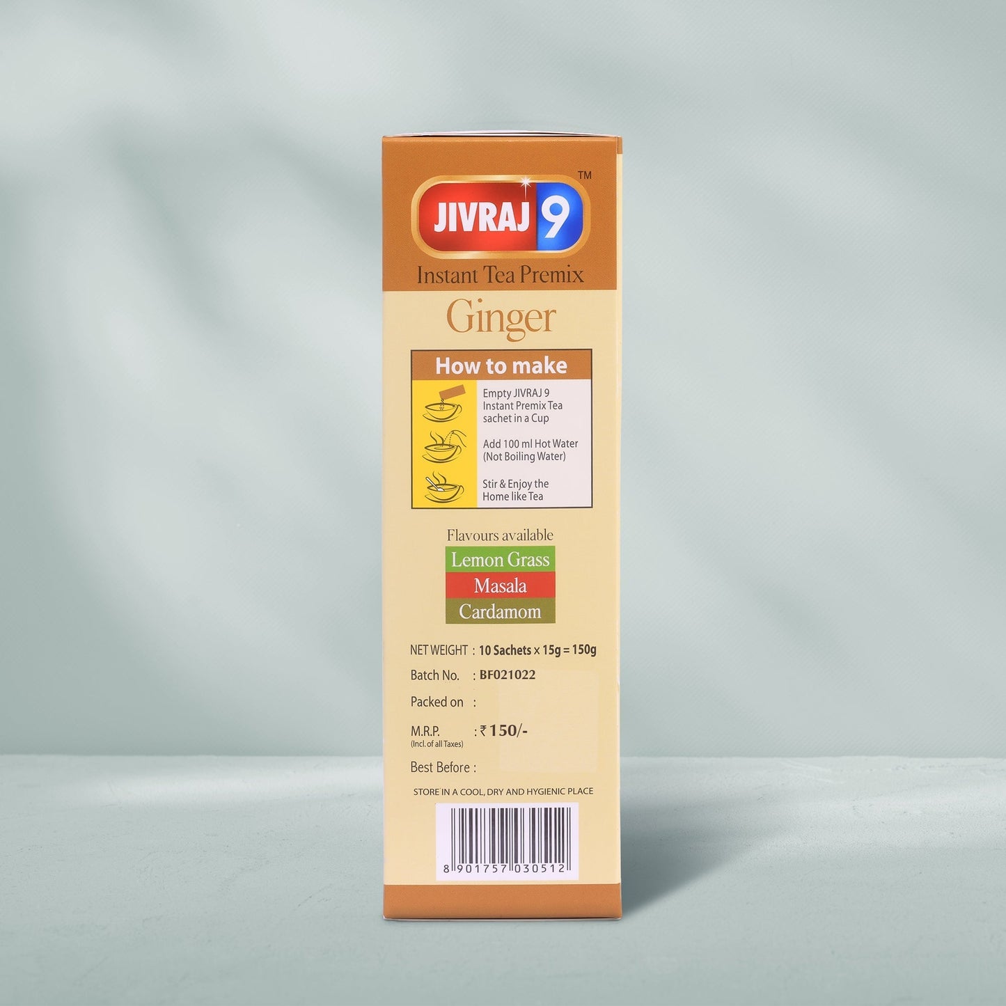 jivraj9 Tea Ginger Premix Tea Box