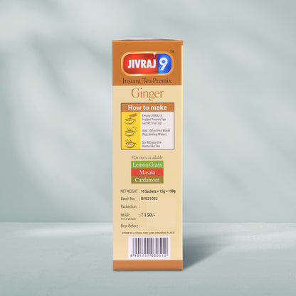 jivraj9 Tea Ginger Premix Tea Box